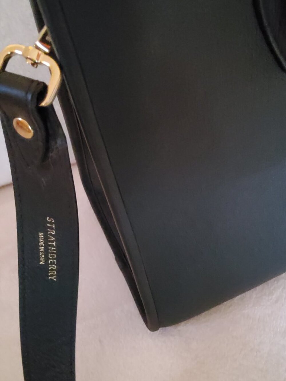 Strathberry Handmade in Spain Midi Tote in Black - Picture 3 of 16